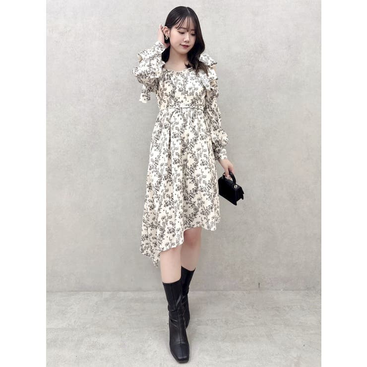 リボンショルダーアシンメトリーワンピース | dazzlin | 詳細画像26 