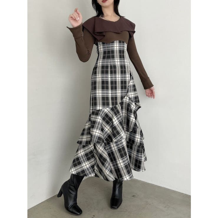 ダズリン dazzlin アシメマーメイドコルセットワンピース