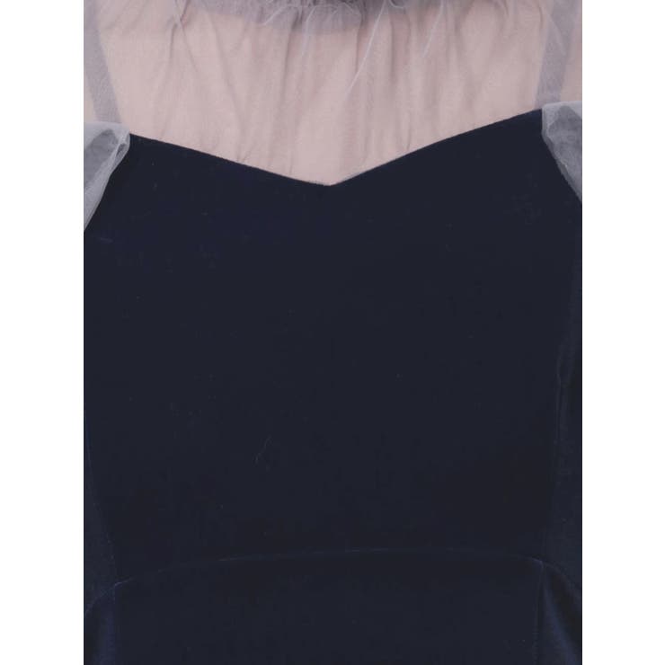 シアーベールセミフレアワンピース[品番：MKSW0060758]｜dazzlin