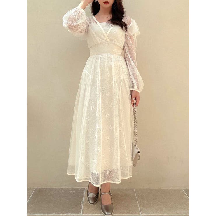 MIXレースドレス | dazzlin | 詳細画像4 