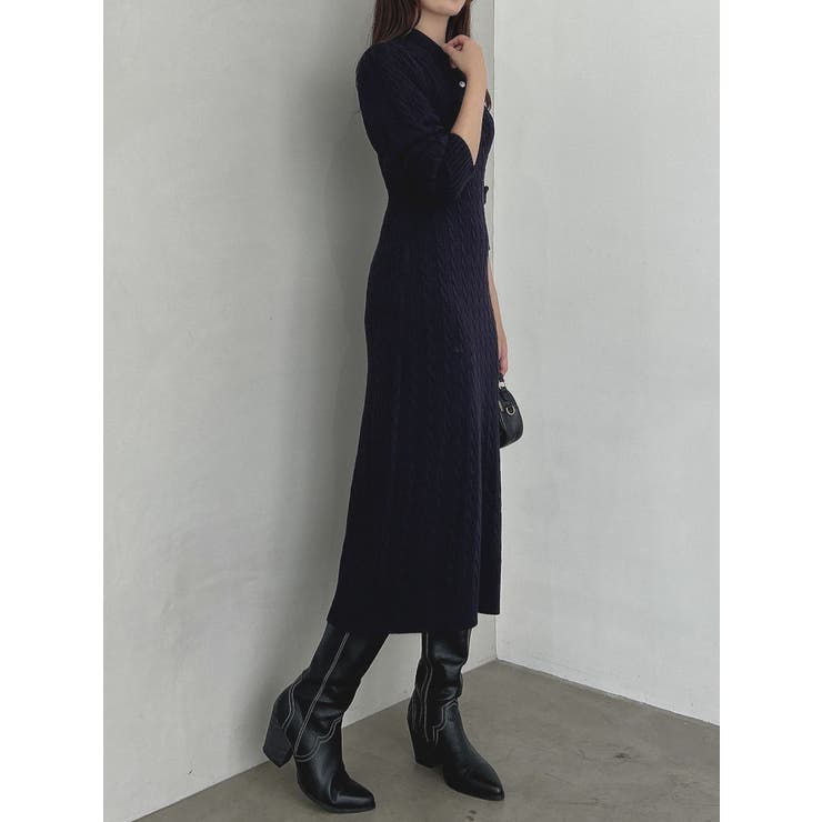 dazzlin POLO BCS コラボ ポロシャツワンピース ワンピ ネイビー