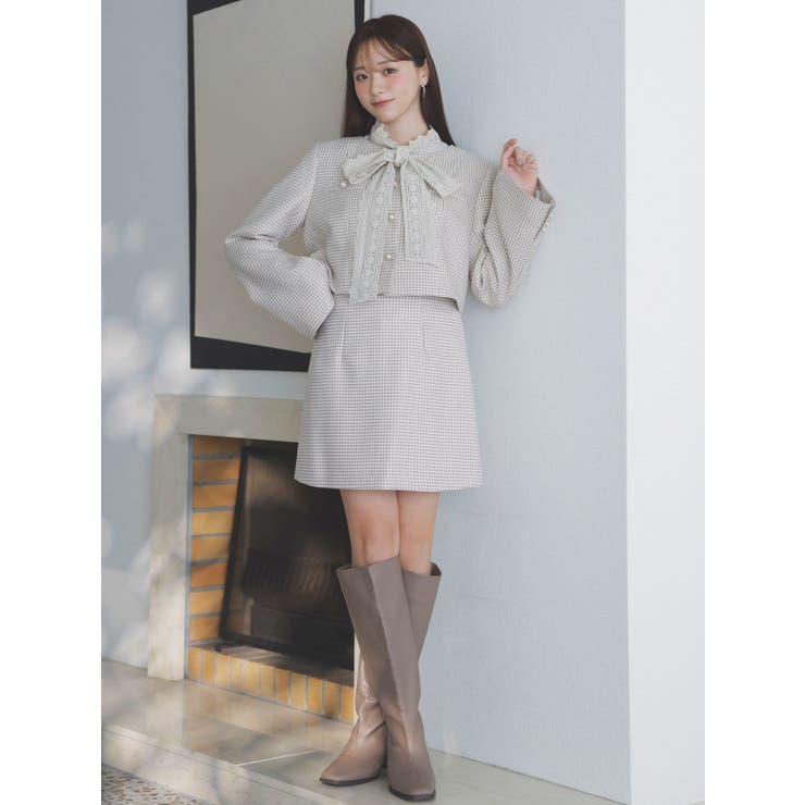 【森香澄コラボ】コンパクトミニマルスカート | dazzlin | 詳細画像6 