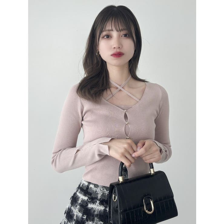 dazzlin トップス フロントホックタイトカットトップス[品番：MKSW0064000]｜dazzlin