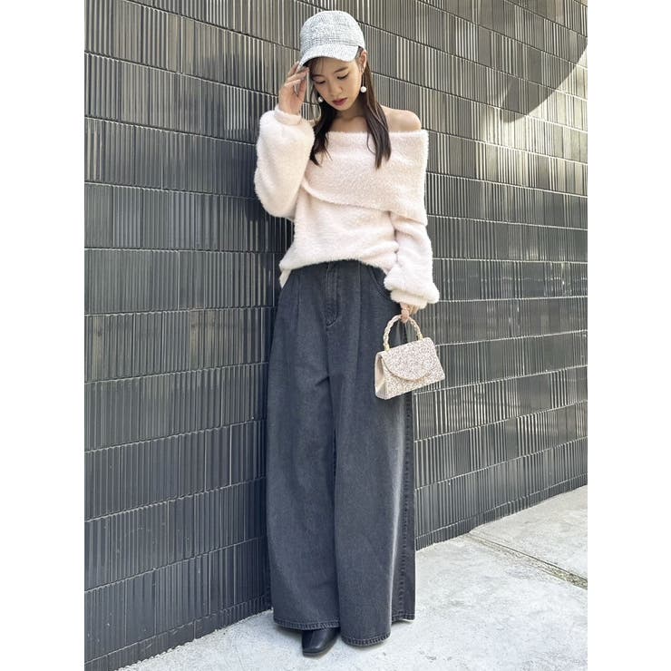 シャギーオフショルニットプルオーバー[品番：MKSW0061496]｜dazzlin