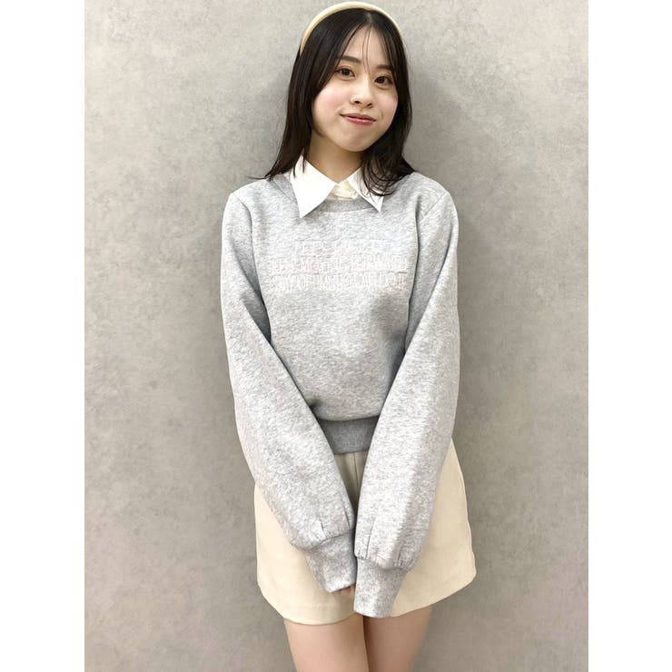 【森香澄コラボ】メッセージロゴショートプルオーバー | dazzlin | 詳細画像20 