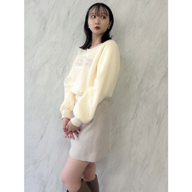 【森香澄コラボ】メッセージロゴショートプルオーバー | dazzlin | 詳細画像29 