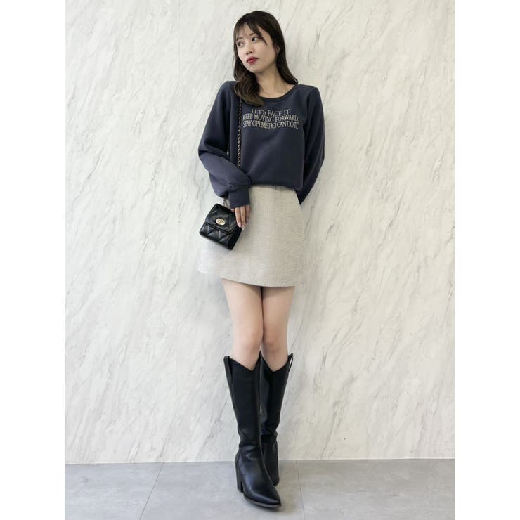 【森香澄コラボ】メッセージロゴショートプルオーバー | dazzlin | 詳細画像41 