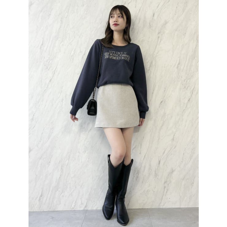 【森香澄コラボ】メッセージロゴショートプルオーバー | dazzlin | 詳細画像42 