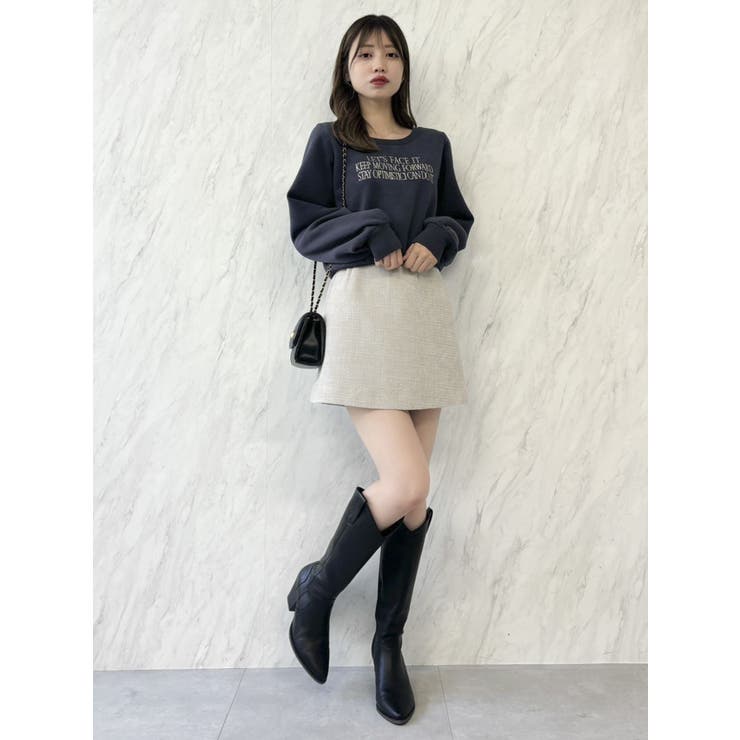 【森香澄コラボ】メッセージロゴショートプルオーバー | dazzlin | 詳細画像43 