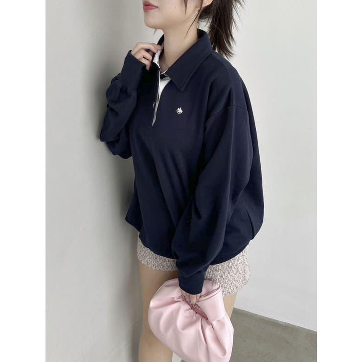POLO BCS コラボ】ポロカラーオーバーサイズスウェット[品番