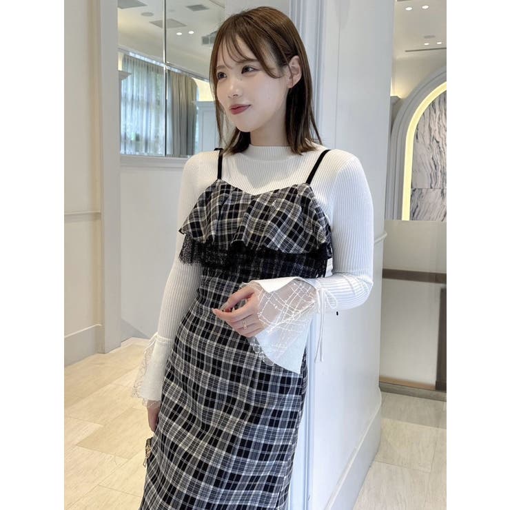 レースヘムキャミワンピース | dazzlin | 詳細画像12 