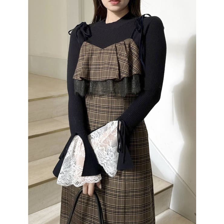 レースヘムキャミワンピース | dazzlin | 詳細画像19 