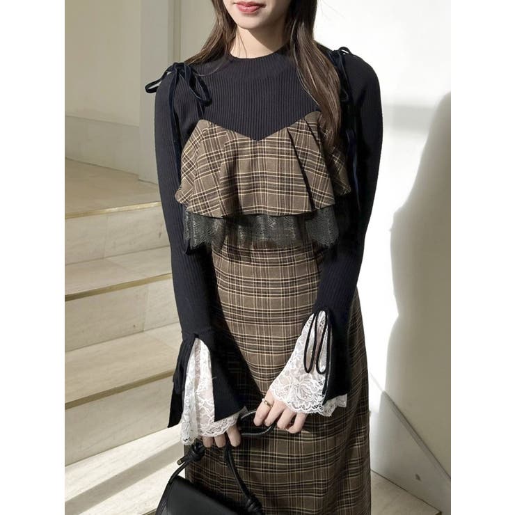 レースヘムキャミワンピース | dazzlin | 詳細画像21 