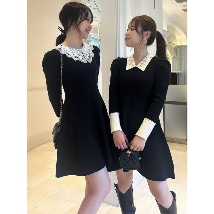 新品タグ付き公式完売品ブラウス&現行品ワンピース♡クリスマスお正月 クリスマス ワンピース かわいいクリスマス柄赤スカート - D.W.