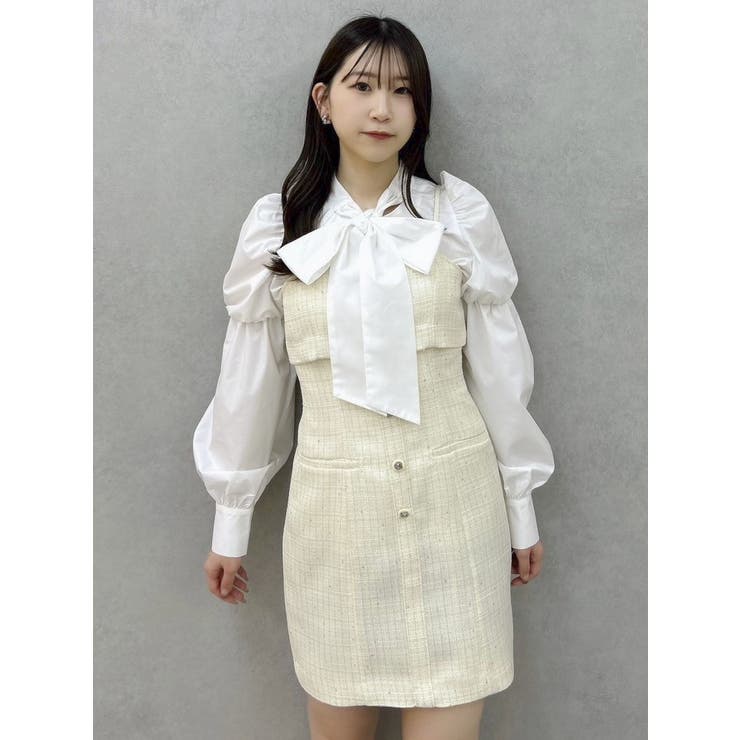 【セットアップ対応】レイヤードツイードミニキャミワンピース | dazzlin | 詳細画像20 