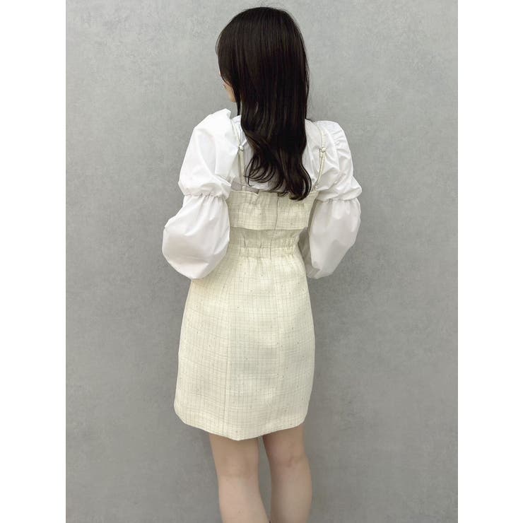 【セットアップ対応】レイヤードツイードミニキャミワンピース | dazzlin | 詳細画像21 