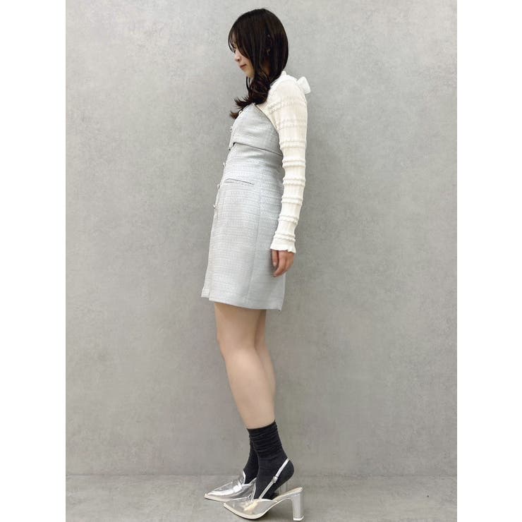 【セットアップ対応】レイヤードツイードミニキャミワンピース | dazzlin | 詳細画像25 