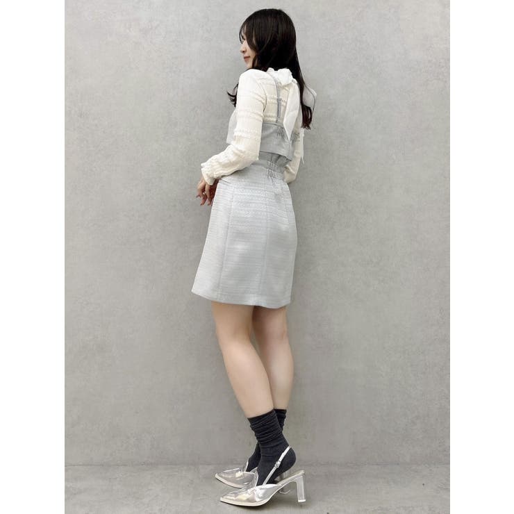 【セットアップ対応】レイヤードツイードミニキャミワンピース | dazzlin | 詳細画像26 