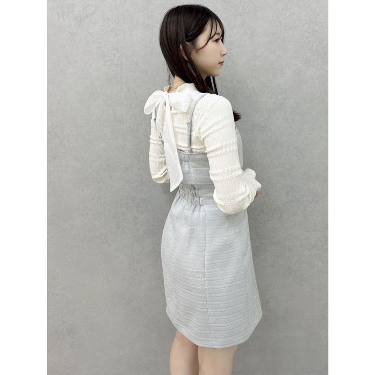 【セットアップ対応】レイヤードツイードミニキャミワンピース | dazzlin | 詳細画像28 