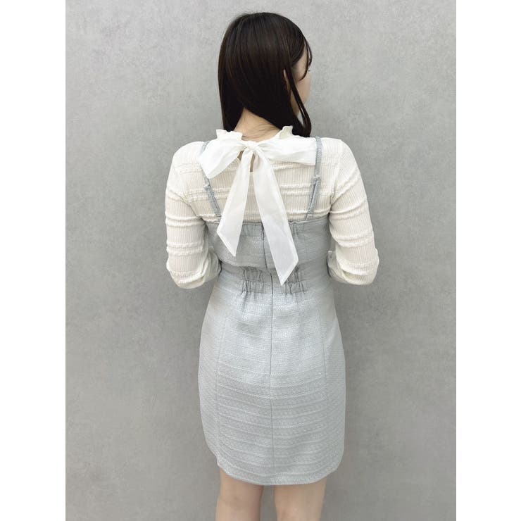 【セットアップ対応】レイヤードツイードミニキャミワンピース | dazzlin | 詳細画像29 