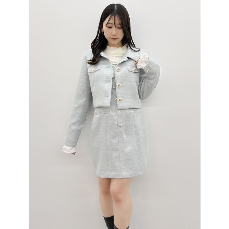 【セットアップ対応】レイヤードツイードミニキャミワンピース | dazzlin | 詳細画像31 