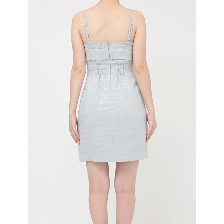 セットアップ対応】レイヤードツイードミニキャミワンピース