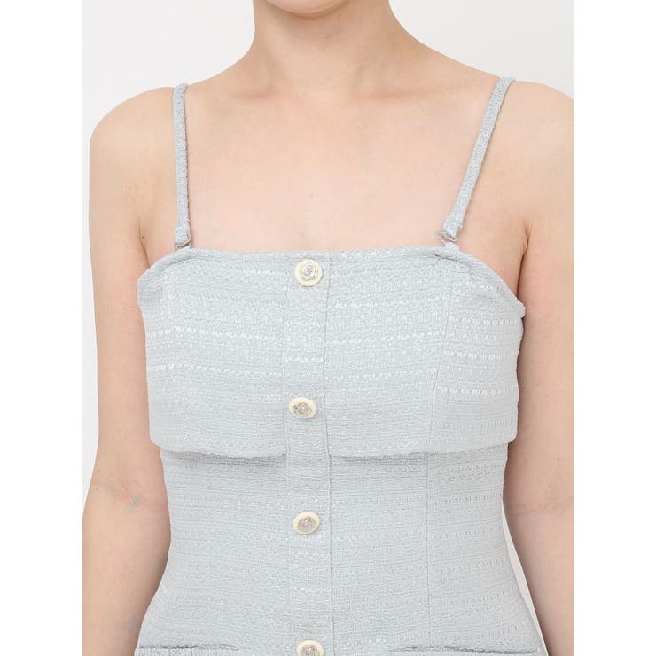 【セットアップ対応】レイヤードツイードミニキャミワンピース | dazzlin | 詳細画像35 