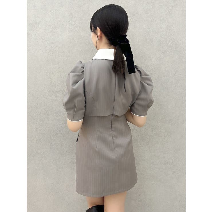 人気便利グッズ ジャケットライクレイヤードミニワンピース[品番：MKSW0062385 ワンピース