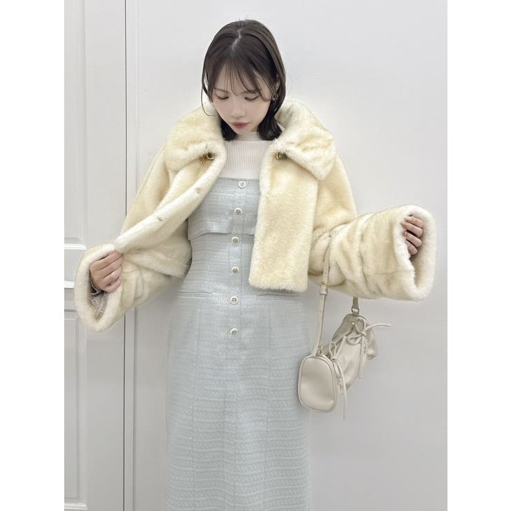 【セットアップ対応】ツイードレイヤードIラインキャミワンピース | dazzlin | 詳細画像32 