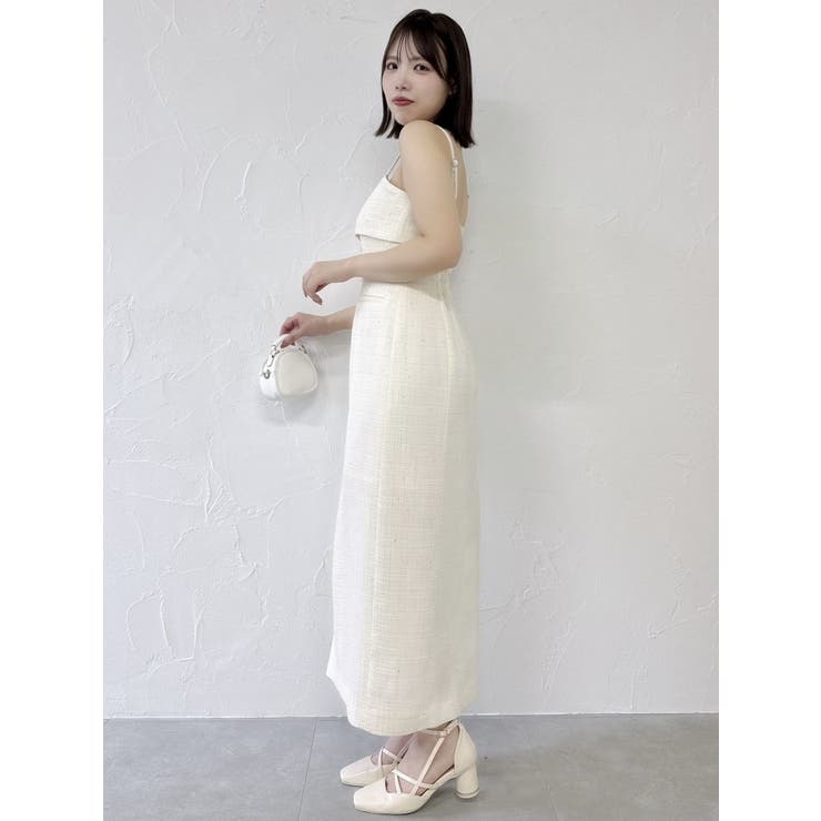 【セットアップ対応】ツイードレイヤードIラインキャミワンピース | dazzlin | 詳細画像40 