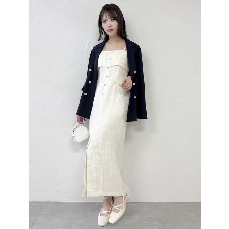 ♡新品タグ付き♡ ツハル 【5周年記念アイテム】キャミワンピース　オフ① セール】サイドカットデニムキャミワンピース（ワンピース