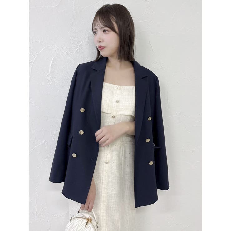 【セットアップ対応】ツイードレイヤードIラインキャミワンピース | dazzlin | 詳細画像45 