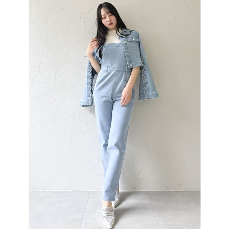 スリムデニムベアロンパース | dazzlin | 詳細画像6 