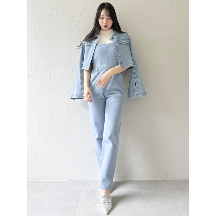 スリムデニムベアロンパース | dazzlin | 詳細画像7 