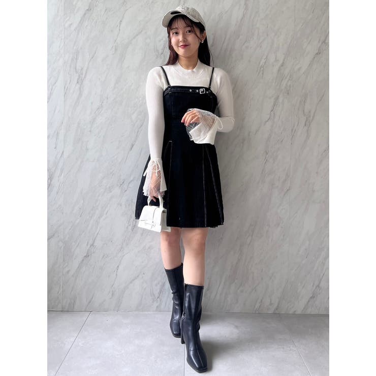 ヘムチュールベルトキャミワンピース[品番：MKSW0062683