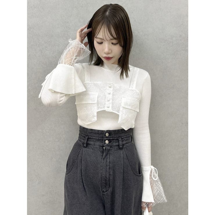 ダブルポケットマテリアルビスチェ | dazzlin | 詳細画像11 