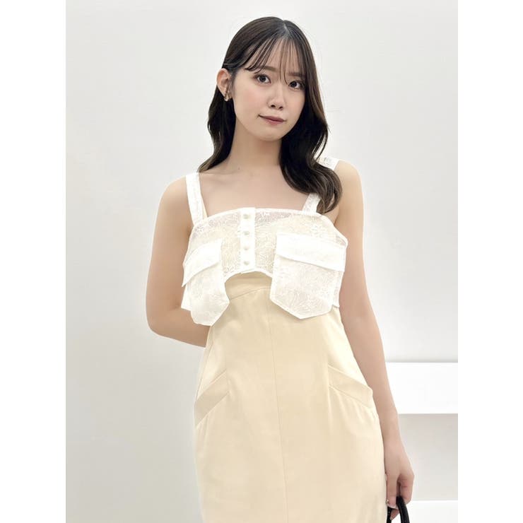 ダブルポケットマテリアルビスチェ | dazzlin | 詳細画像15 