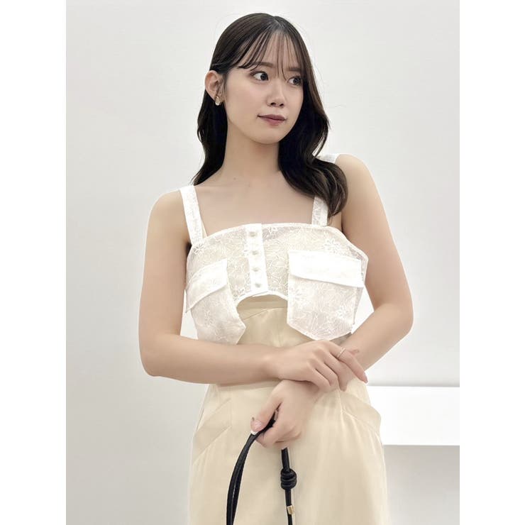 ダブルポケットマテリアルビスチェ | dazzlin | 詳細画像16 