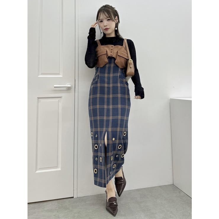 ダブルポケットマテリアルビスチェ | dazzlin | 詳細画像19 