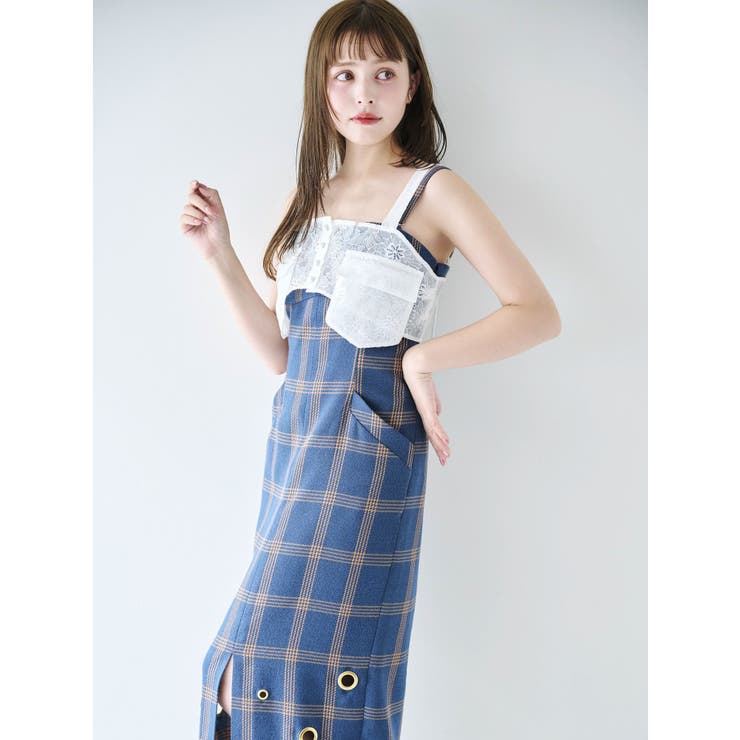 ダブルポケットマテリアルビスチェ | dazzlin | 詳細画像4 