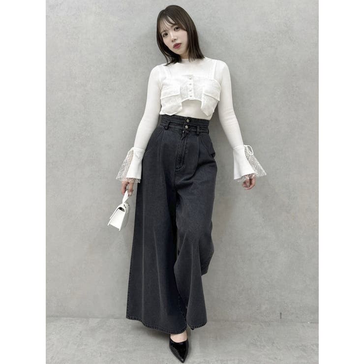 ダブルポケットマテリアルビスチェ | dazzlin | 詳細画像6 