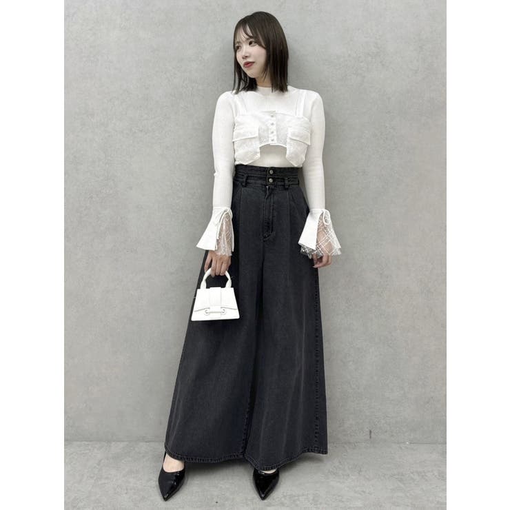 ダブルポケットマテリアルビスチェ | dazzlin | 詳細画像8 