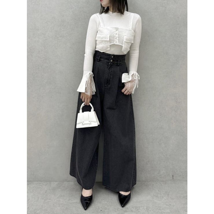 ダブルポケットマテリアルビスチェ | dazzlin | 詳細画像9 