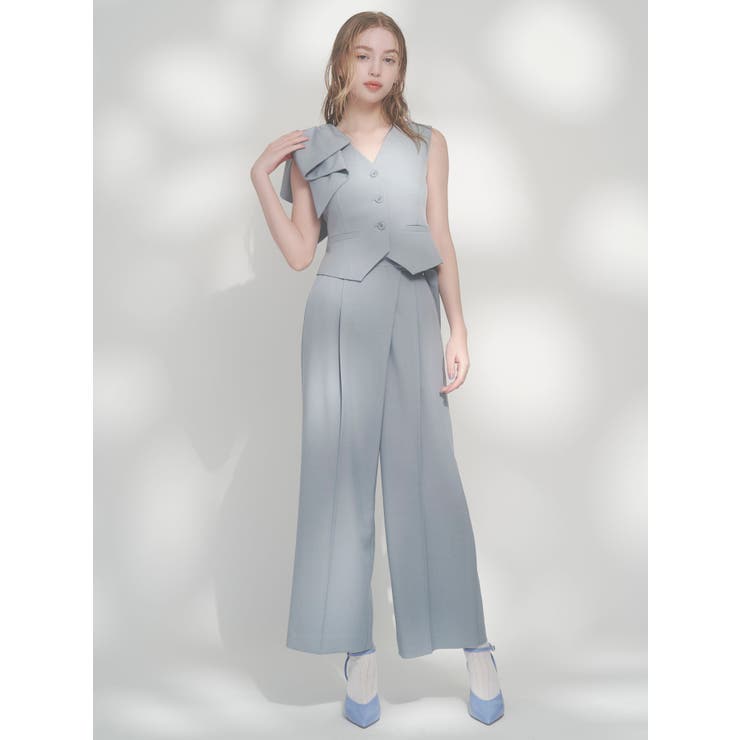 グレー | 【セットアップ対応】アシメウエストセミウエストパンツ | dazzlin