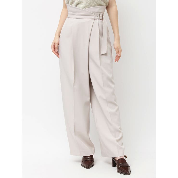 ベージュ | 【セットアップ対応】アシメウエストセミウエストパンツ | dazzlin