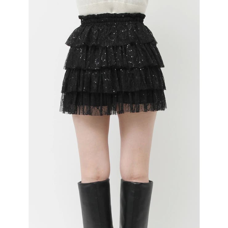 dazzlin レースティアードショートパンツ S dazzlin パンツ レースティアードショートパンツ レディース