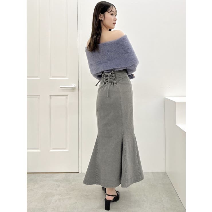 バックレースアップスイッチングマーメイドスカート | dazzlin | 詳細画像19 