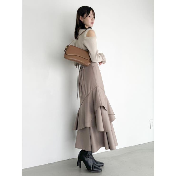 人気商品の再入荷情報をお届け！ バックレースアップアシメマーメイドスカート[品番：MKSW0061502 スカート