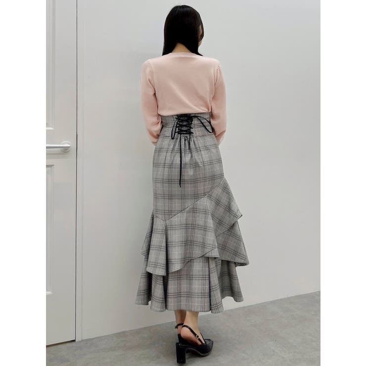 dazzlin ダズリン バックレースアップアシメマーメイドスカート バックレースアップアシメマーメイドスカート[品番：MKSW0061502