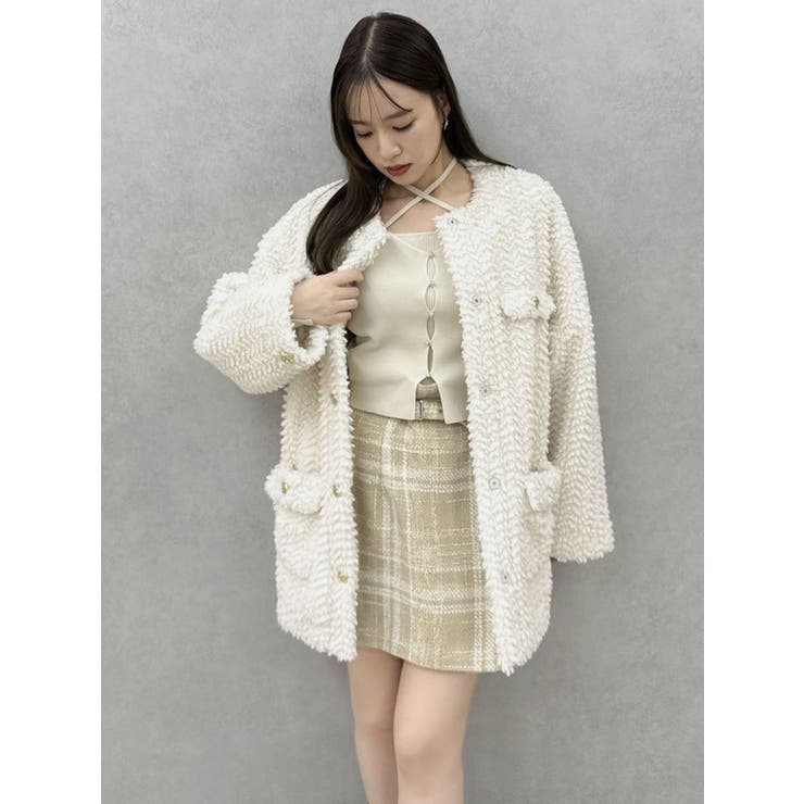 ☆KAREN MILLEN☆ プチコンパクト タブディテール フルスカート バリエコンパクトミニスカート[品番：MKSW0061987]｜dazzlin